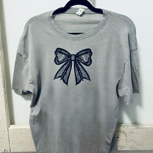 Grey Black Bow Streetwear Society T-Shirt
